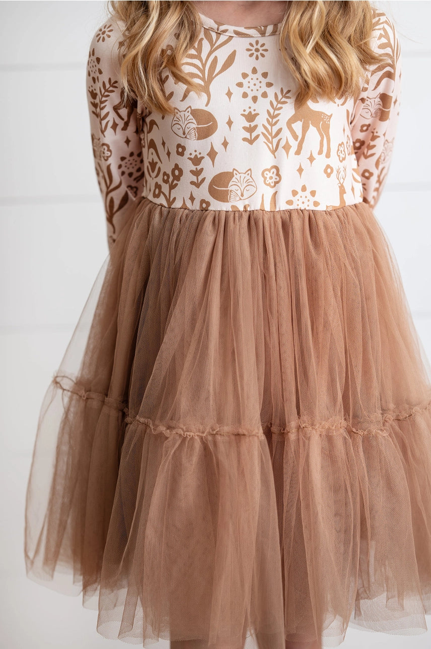 Woodland Deer Tulle Holiday Dress