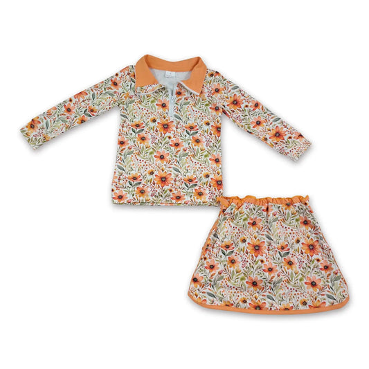 Fall Floral Pullover & Skort