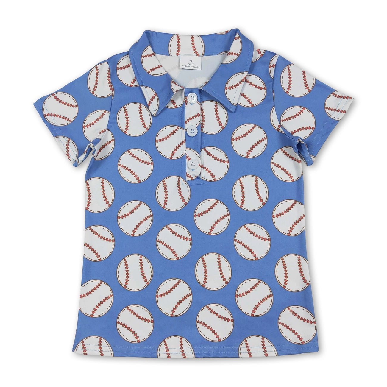Blue Baseball Polo