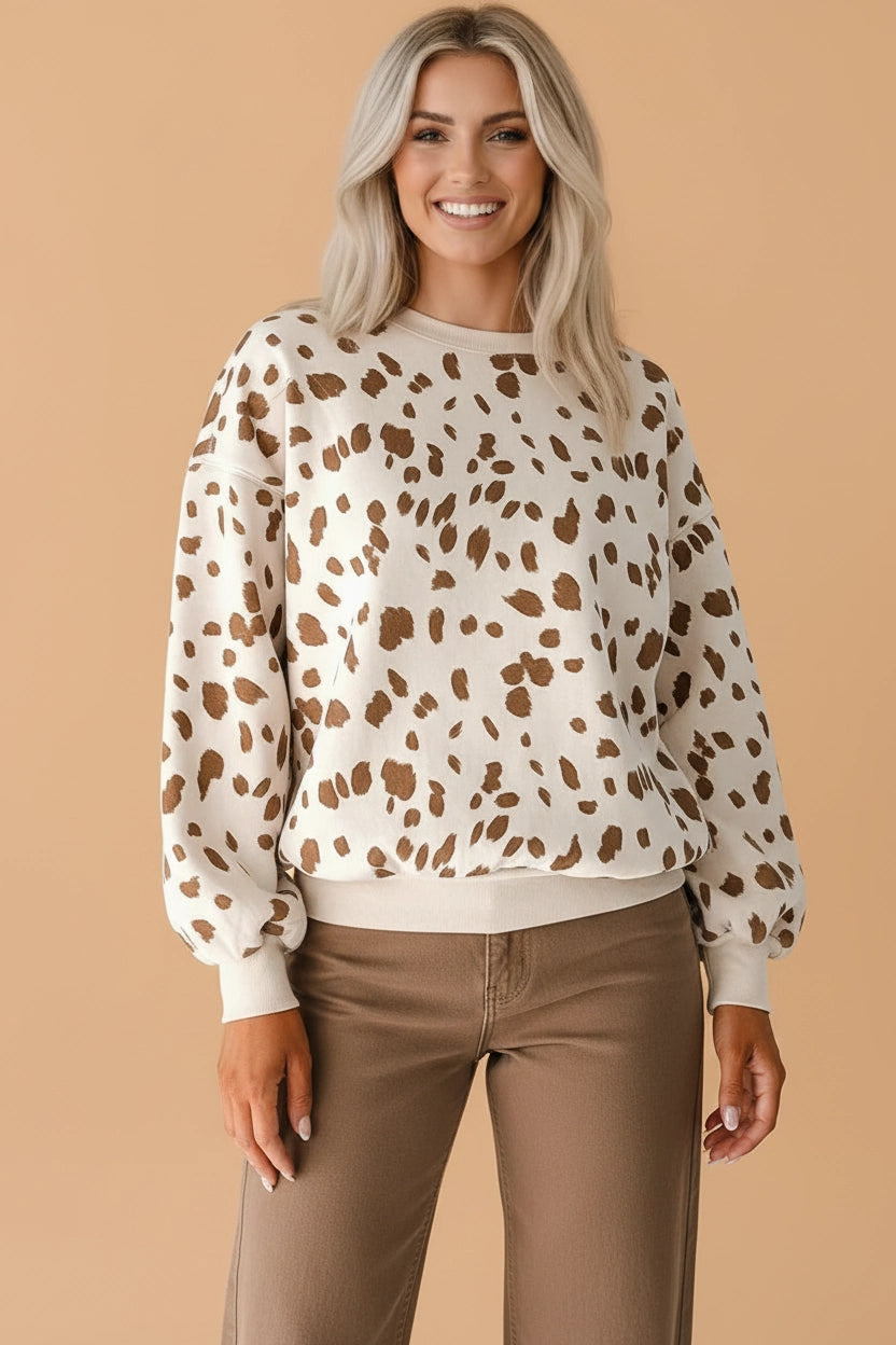 Tan Spotted Sweatershirt