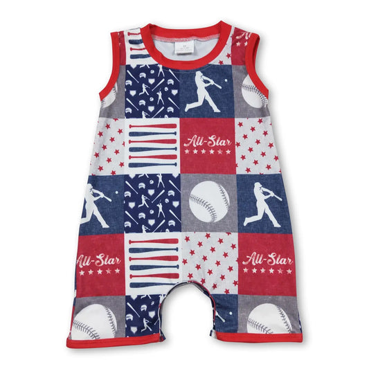 Patch Baseball Shortie Romper