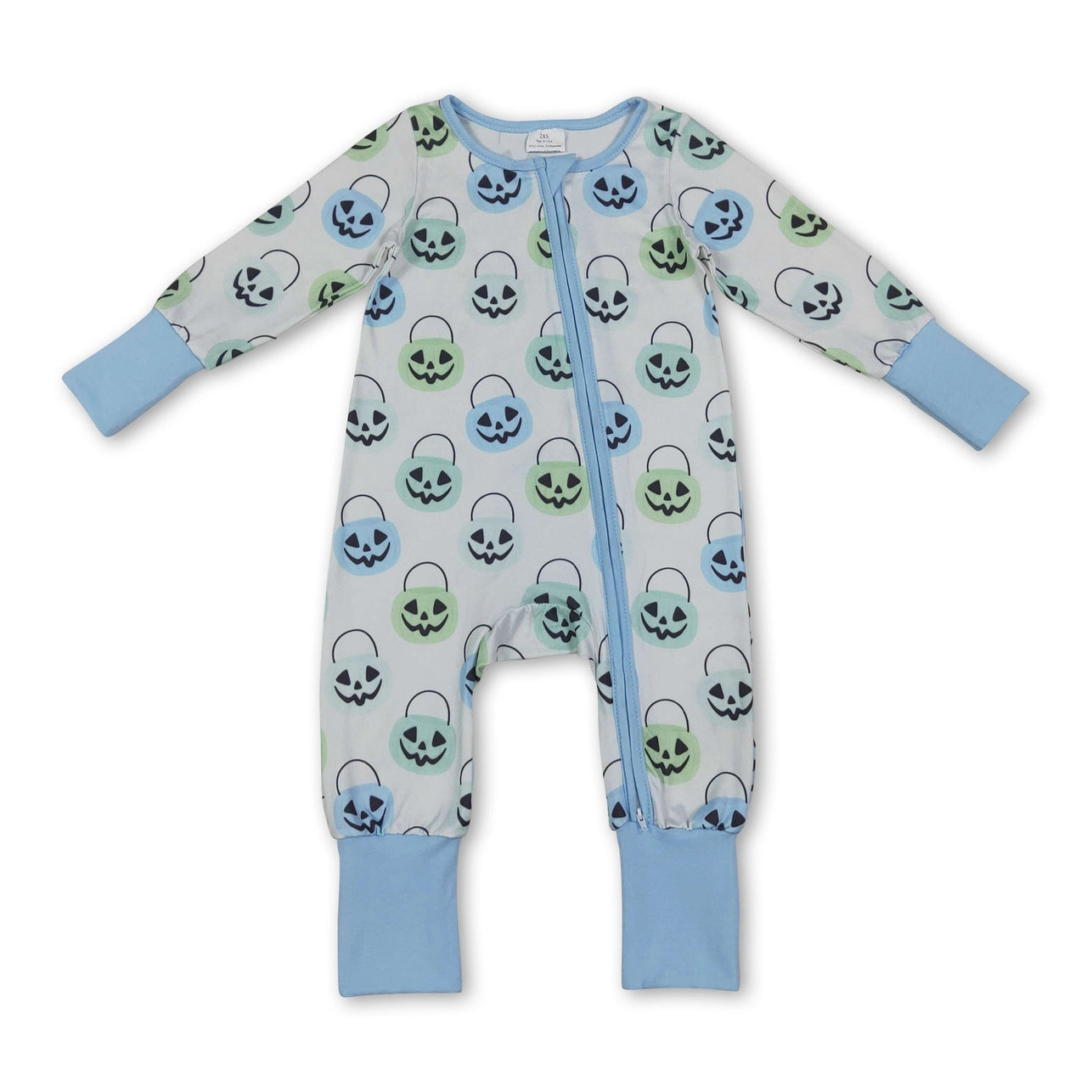 Light Blue Pumpkin Basket Zippie