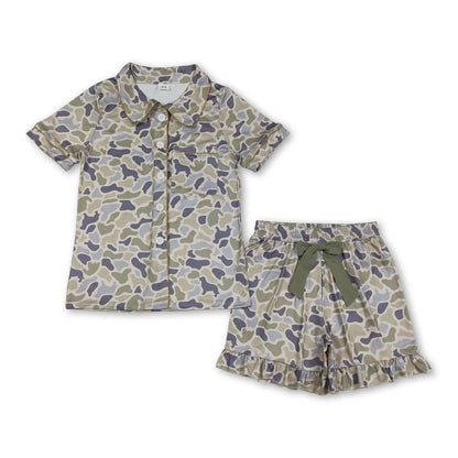 Duck Camo Button Down Women's PJs