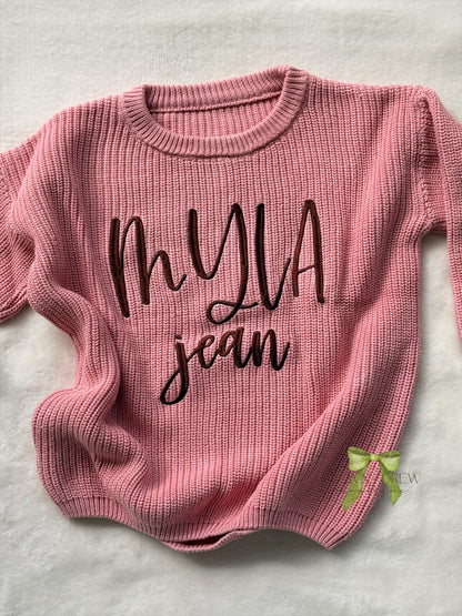 Custom Embroidered Sweater — CLOSES 10/4