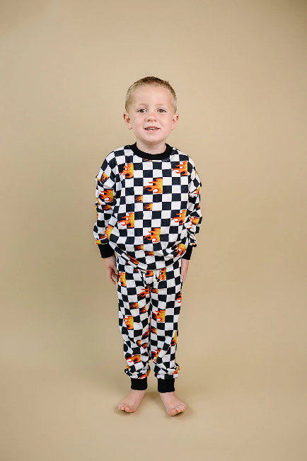 Checkered Flame Jogger Set