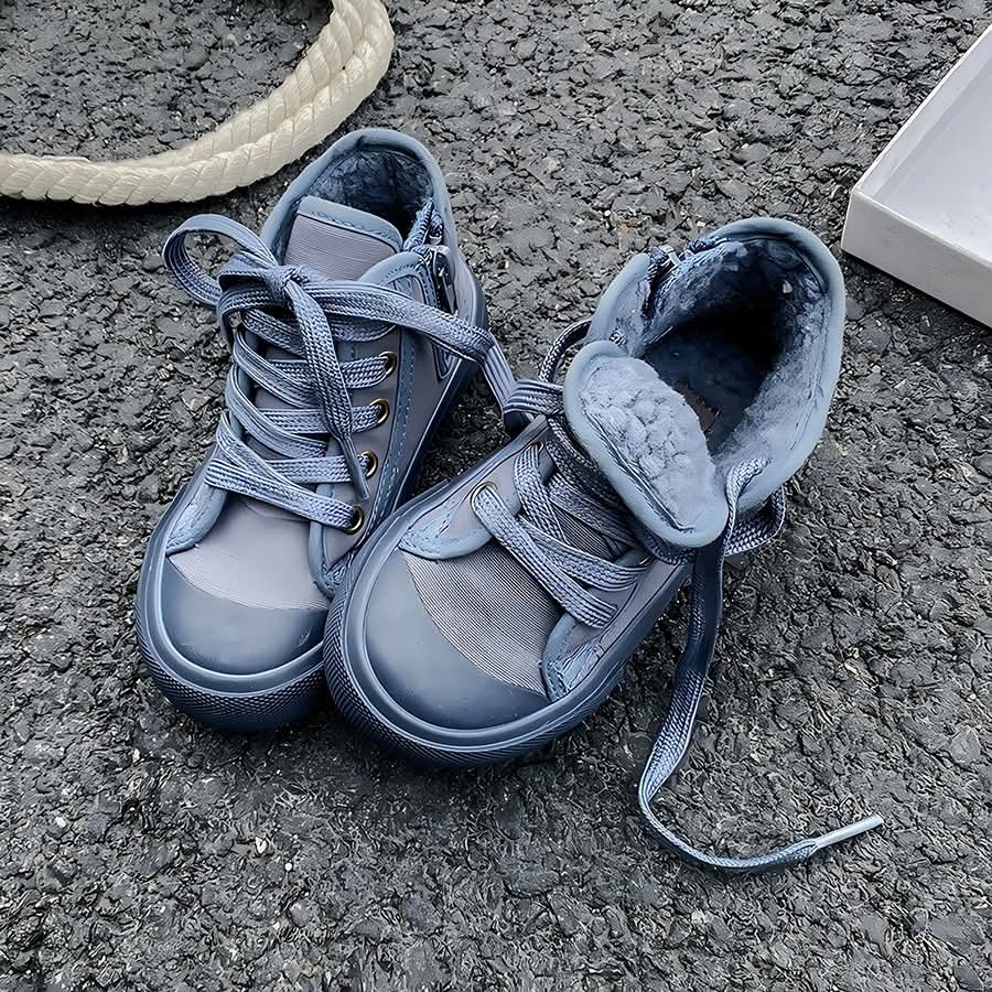 Fleece Lined High-top Sneakers