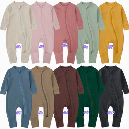 Ribbed Bamboo Zippie - CLOSES 11/9