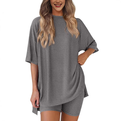 PREO: Oversized Solid Tee + Biker Shorts