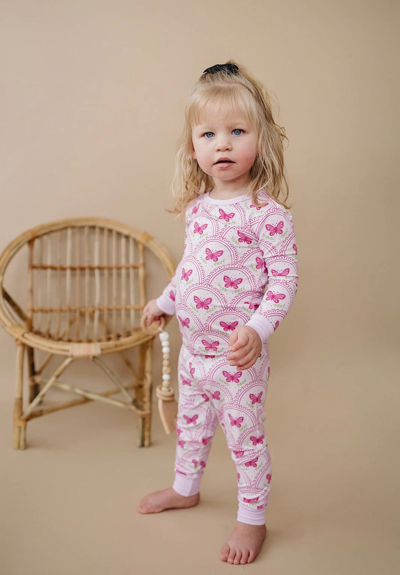 Pink Butterfly Bamboo - 2-Piece Set