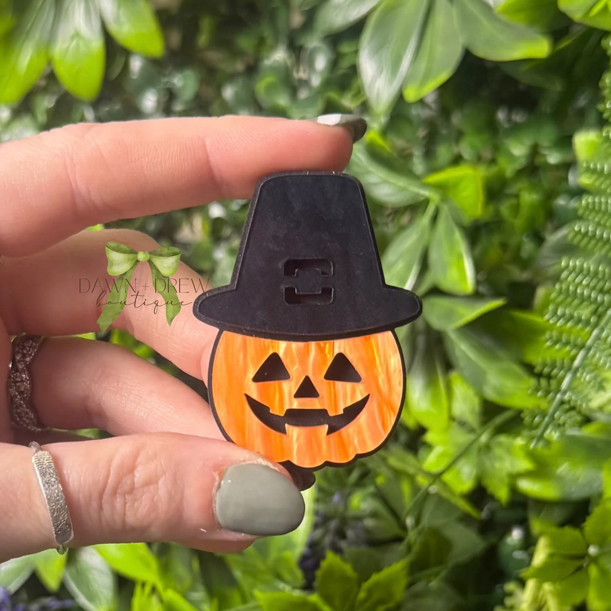 Pilgrim Pumpkin Hair Clip