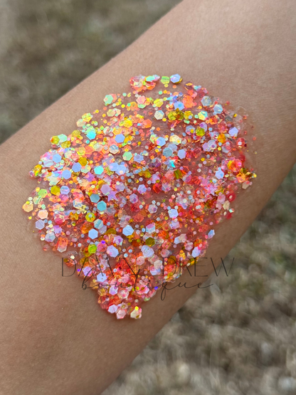 HAIR GLITTER: Candy Corn
