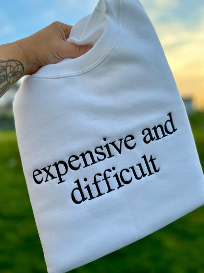 Custom Sayings Embroidered Sweatshirt