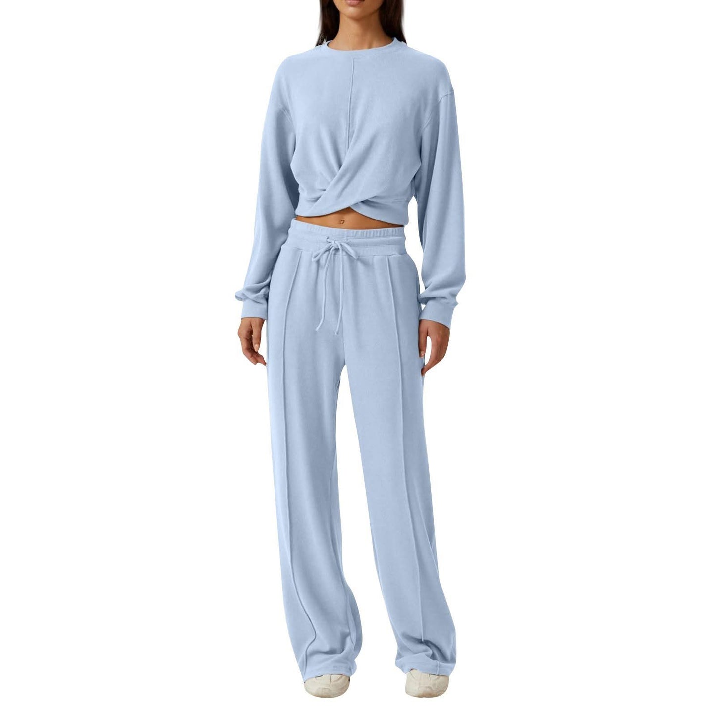 Twist Crop Sweatshirt & Pant Set