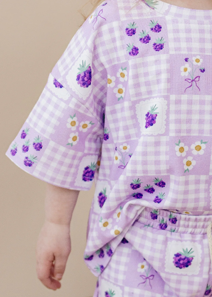 Purple Raspberry Shorts Set
