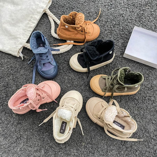 Fleece Lined High-top Sneakers