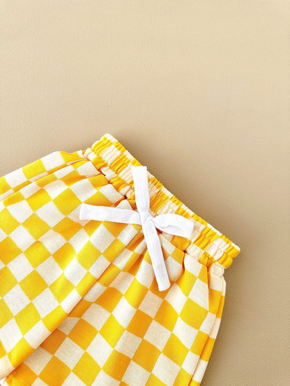 Custom Tee & Checkered Shorts Set