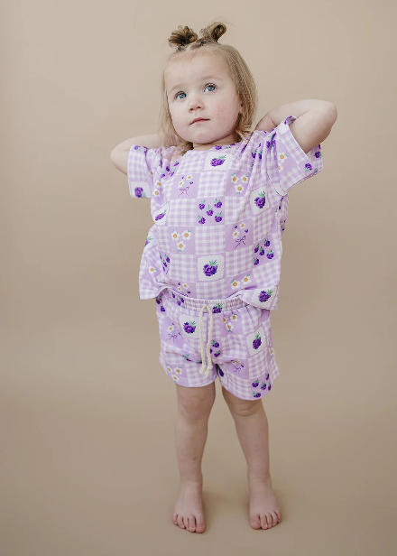 Purple Raspberry Shorts Set