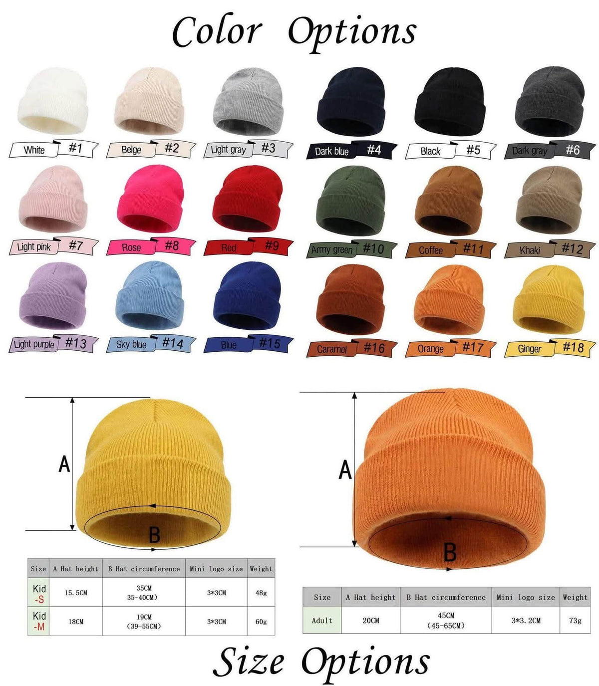 Custom Name Leather Patch Beanies - CLOSES 11/1