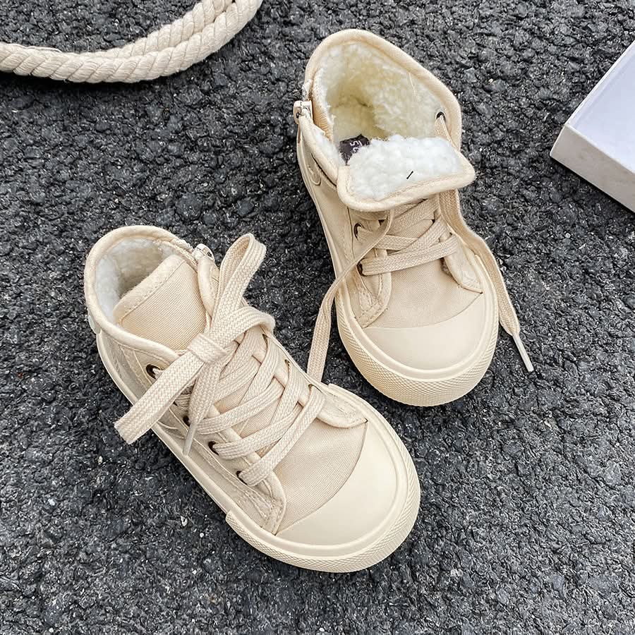 Fleece Lined High-top Sneakers