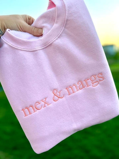 Custom Sayings Embroidered Sweatshirt