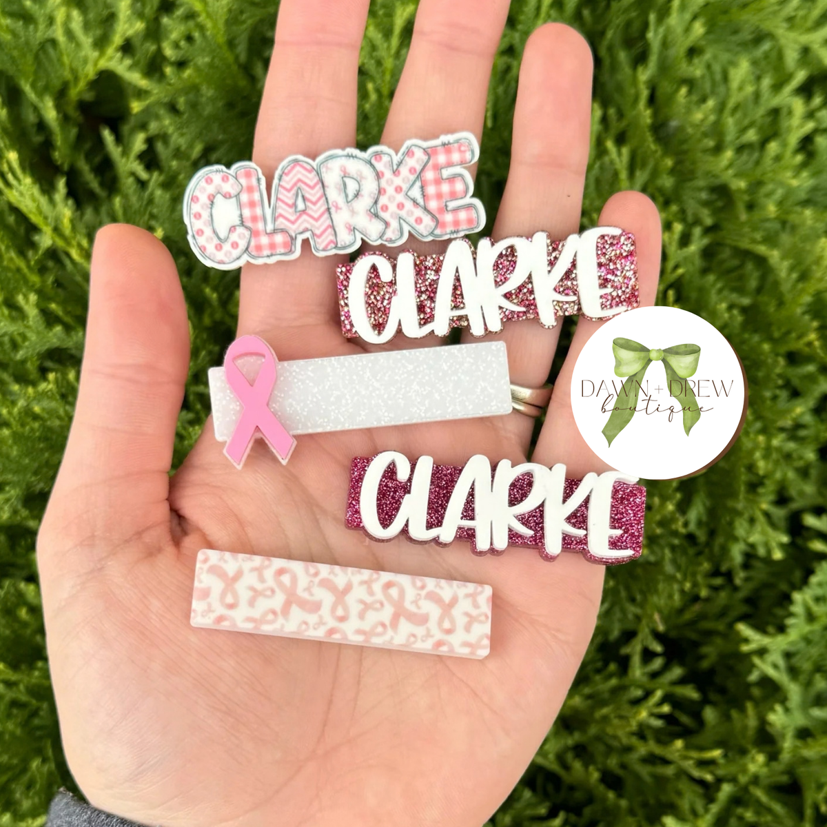 Breast Cancer Awareness Hair Clip Bundle