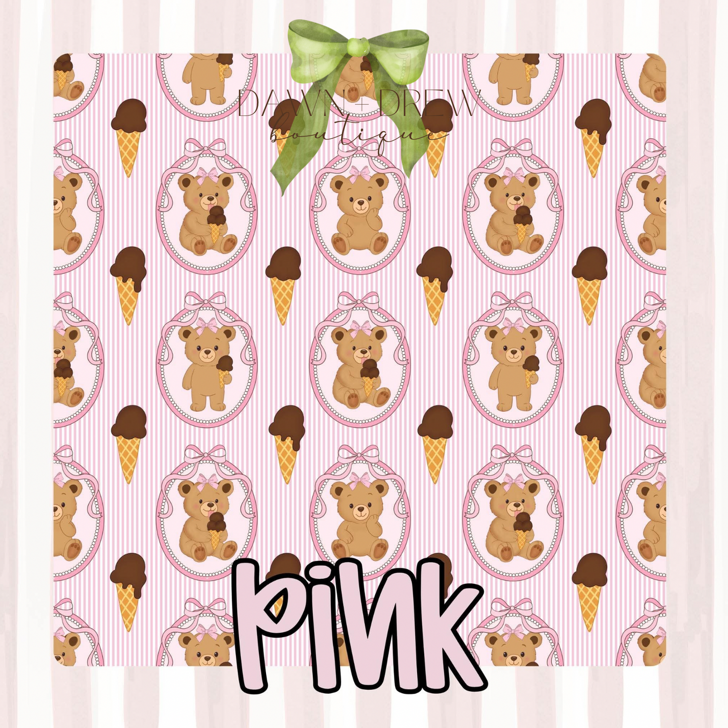 TEDDY ICE CREAM BAMBOO — CLOSES 2/26