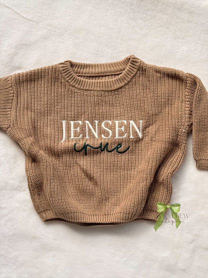 Custom Embroidered Sweater — CLOSES 10/4