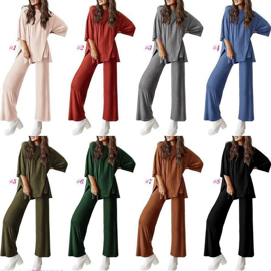 Women’s Solid Pant Set