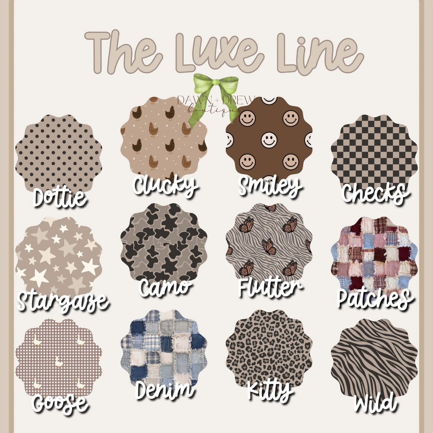 LUXE LINE BAMBOO — CLOSES 9/8