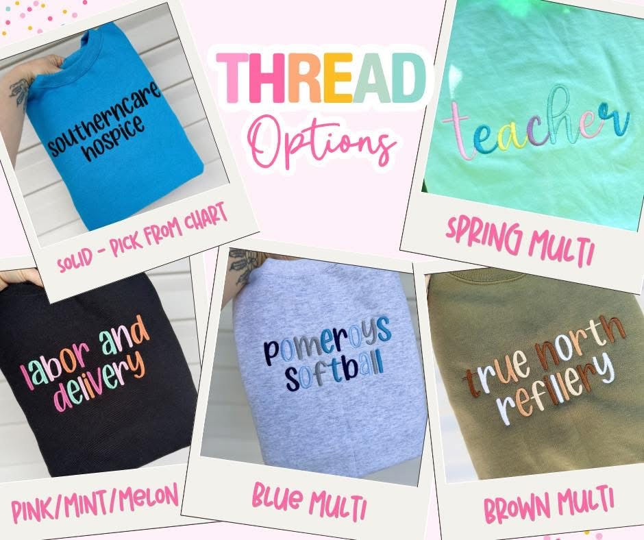 Custom Sayings Embroidered Crew & Tee - CLOSES 8/1