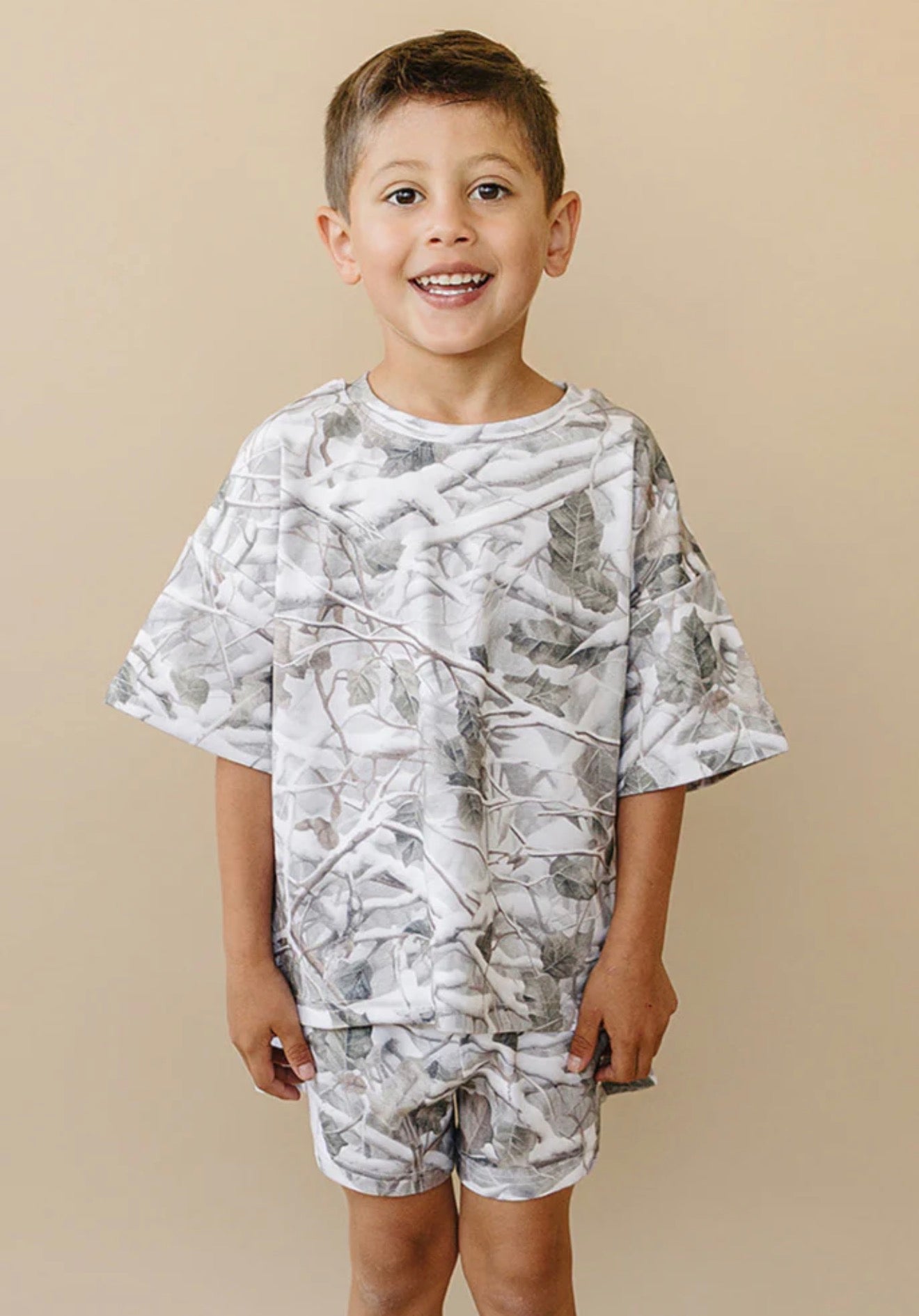 Faded Camo Shorts Set