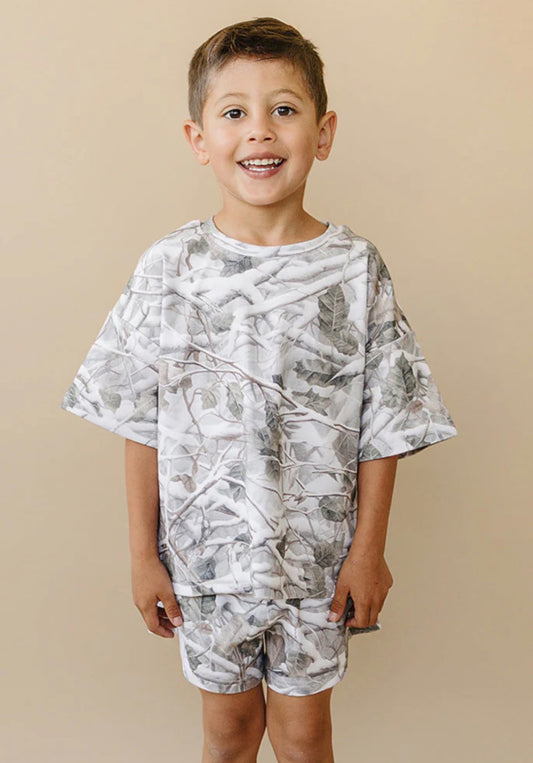 Faded Camo Shorts Set