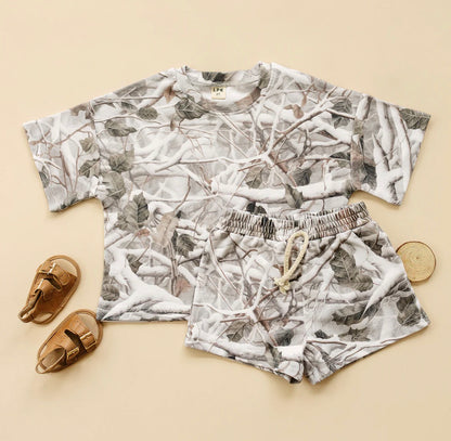 Faded Camo Shorts Set