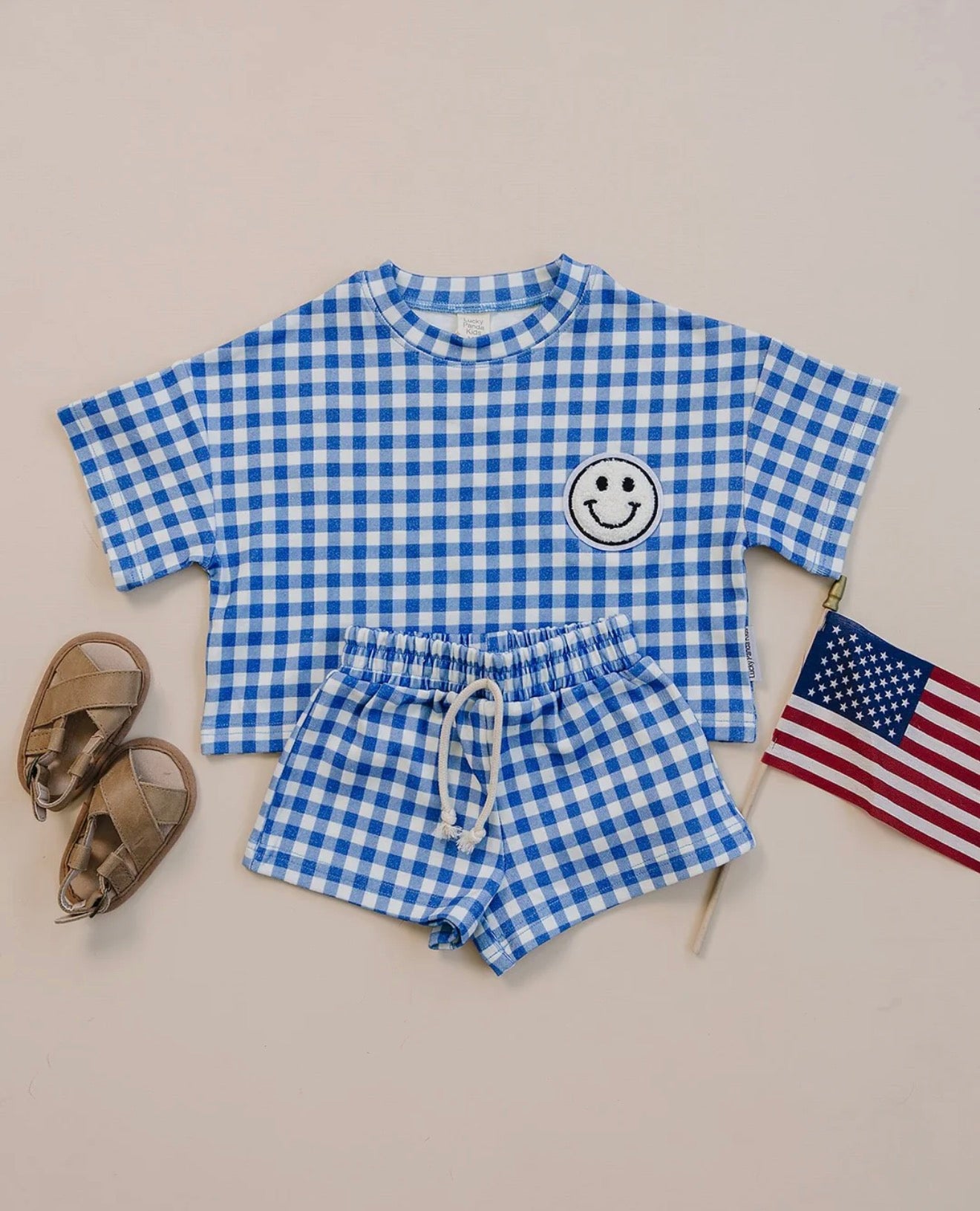 Gingham Short Lounge Set