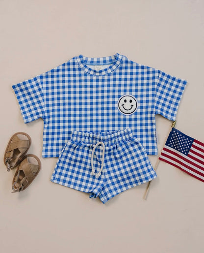 Gingham Short Lounge Set