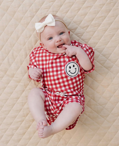 Gingham Short Lounge Set