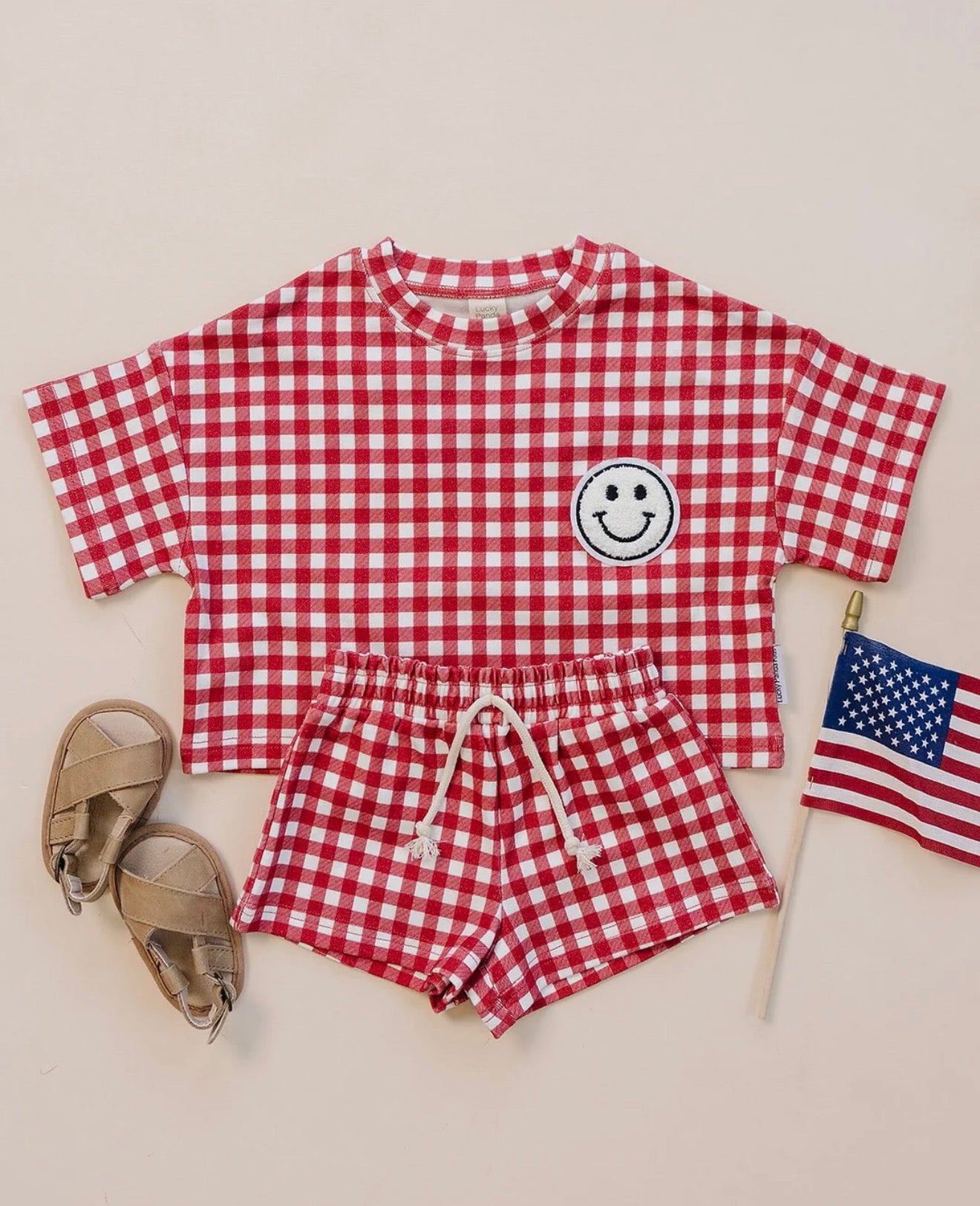 Gingham Short Lounge Set