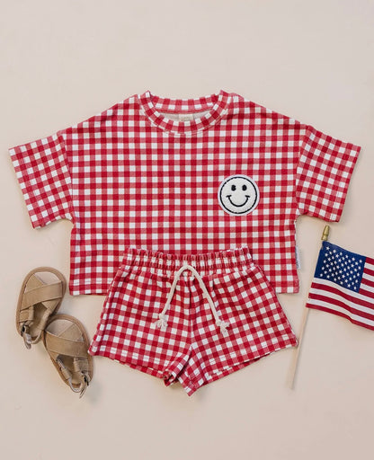 Gingham Short Lounge Set
