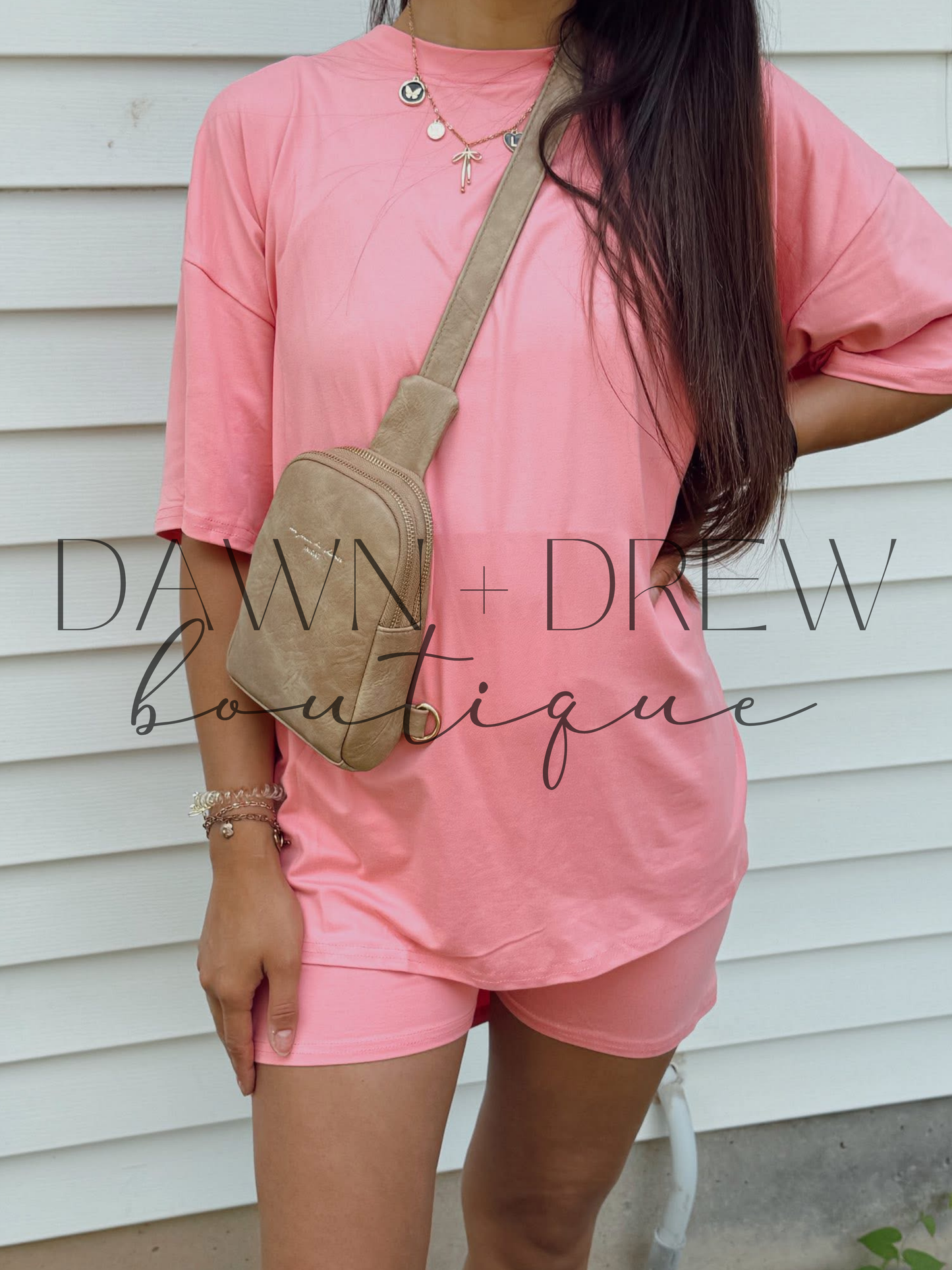 Oversized Solid Tee + Biker Shorts — CLOSES 6/28