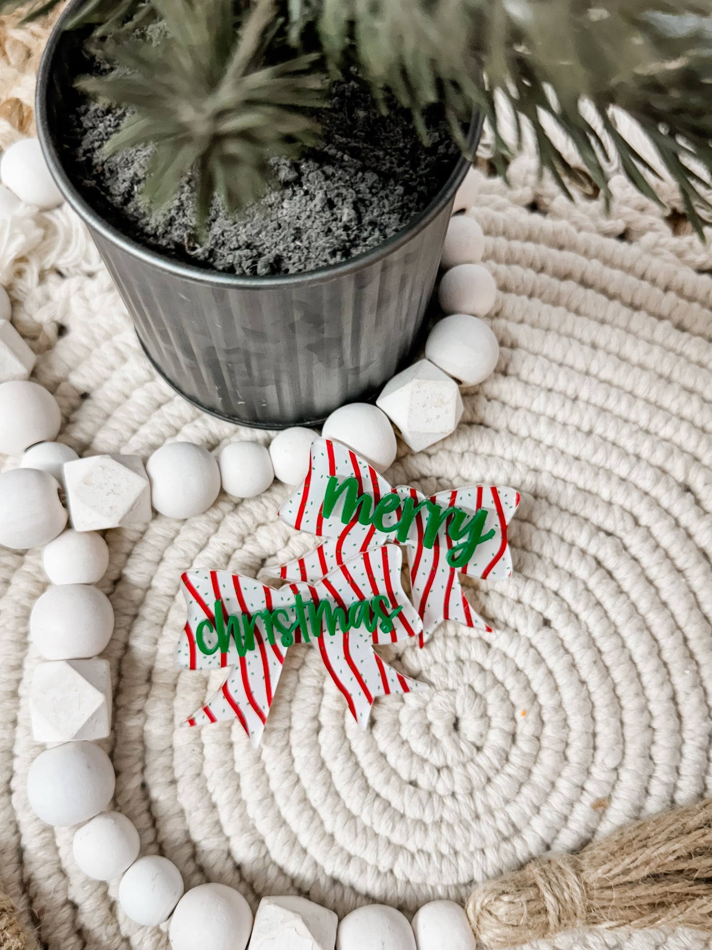 Christmas Cake Bow Clips - CLOSES 11/7