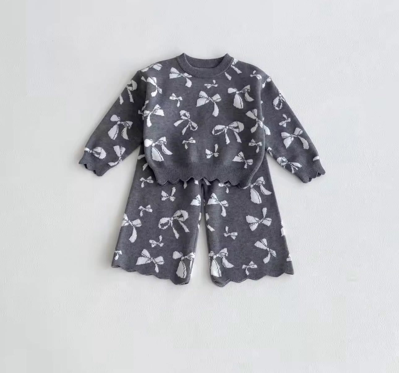 Jacquard Bow Sweater Set - CLOSES 11/11