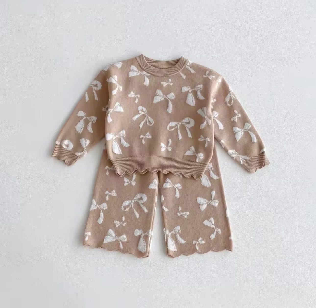 Jacquard Bow Sweater Set - CLOSES 11/11