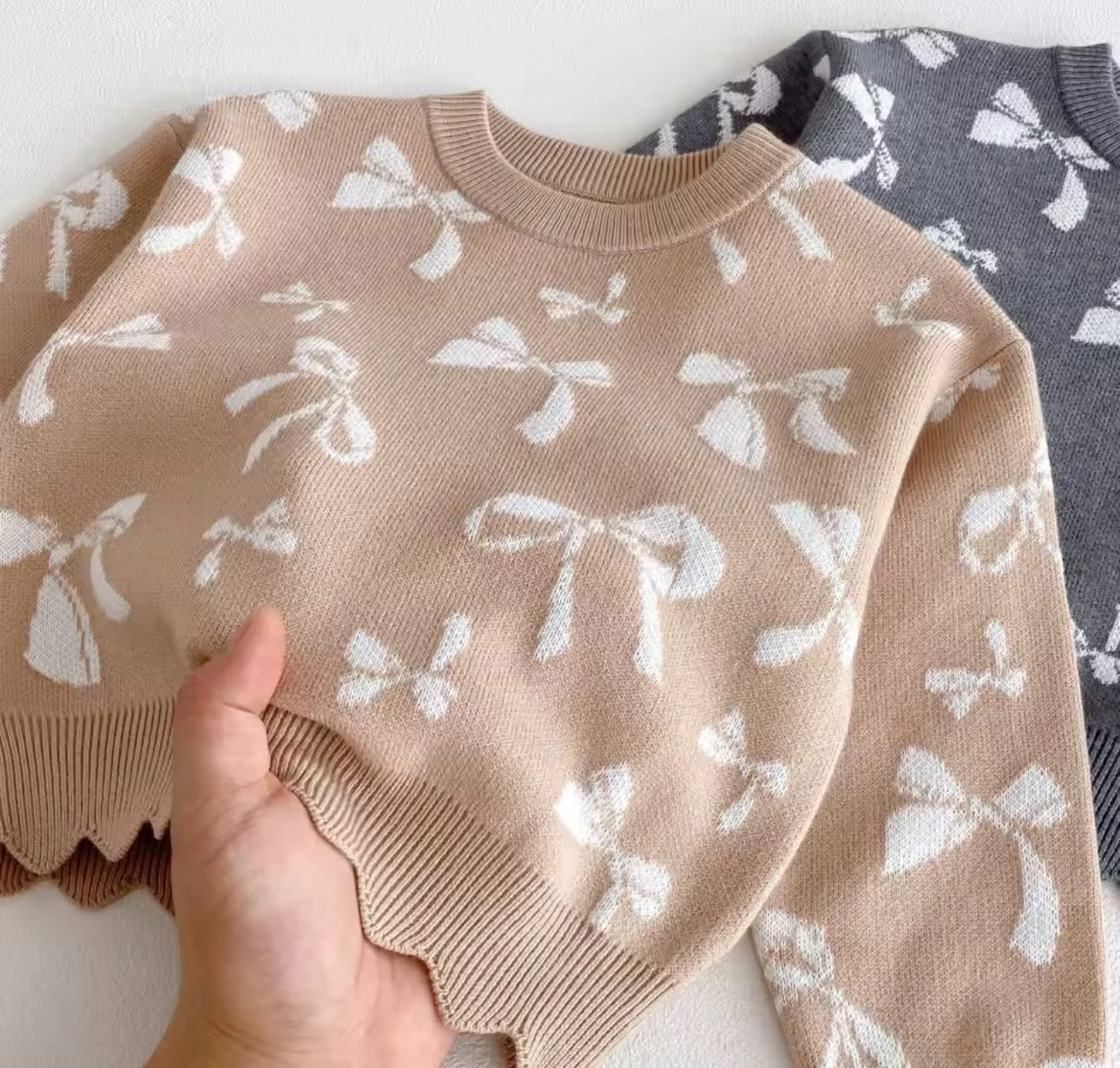 Jacquard Bow Sweater Set - CLOSES 11/11