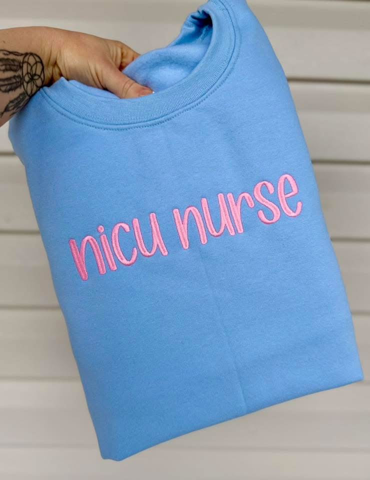 Custom Sayings Embroidered Crew & Tee - CLOSES 8/1