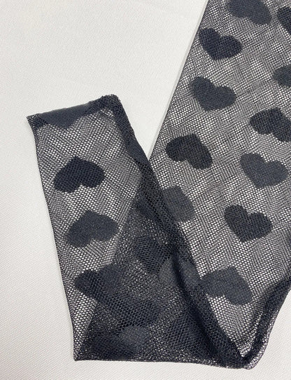 Mesh Heart Leggings