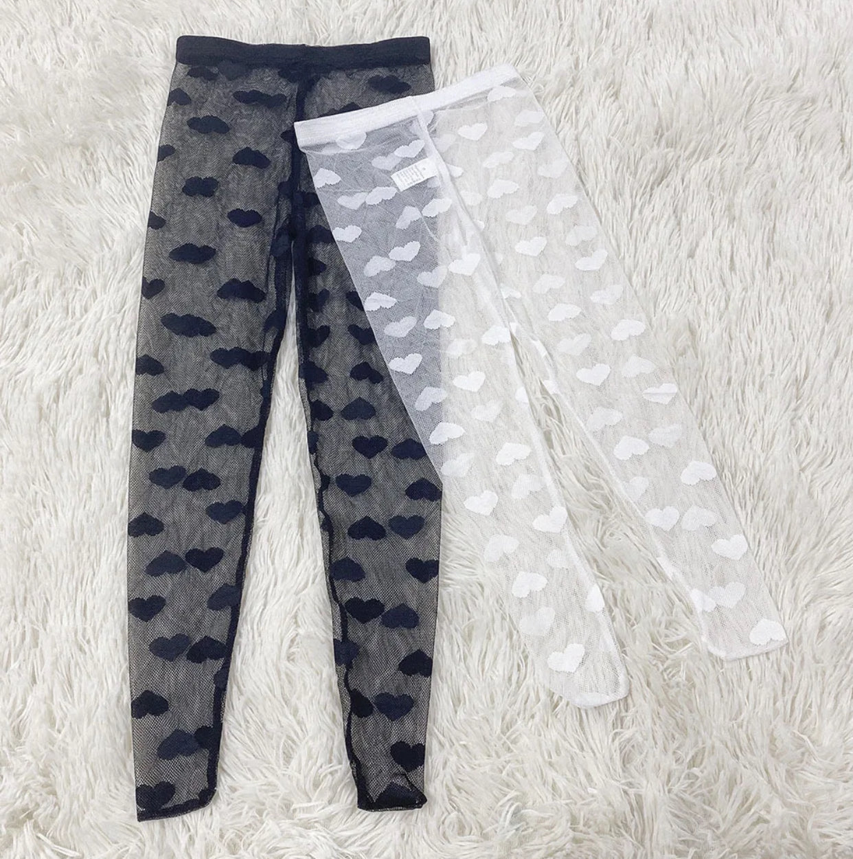 Mesh Heart Leggings