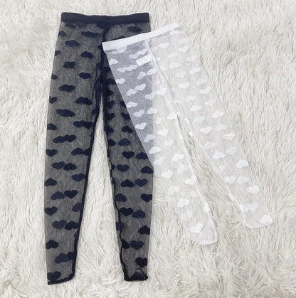 Mesh Heart Leggings