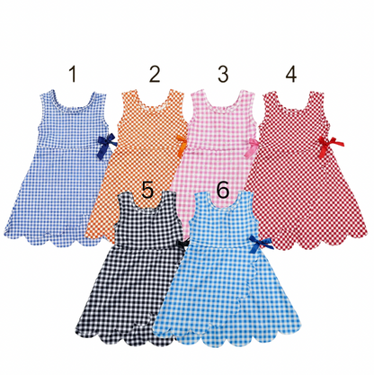 Scallop Gingham Active Dress - CLOSES 7/6