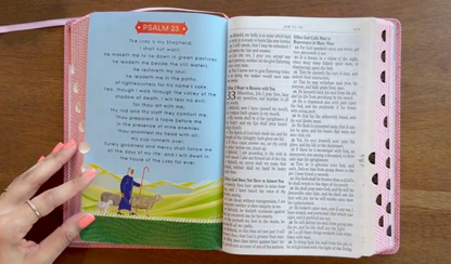 KJV Kids Pink Faux Leather Bible