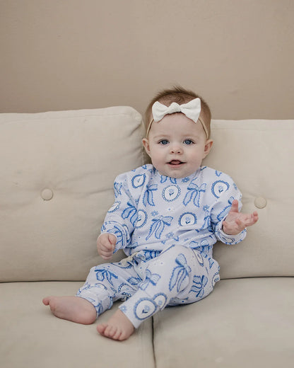 Blue Bows Jogger Set